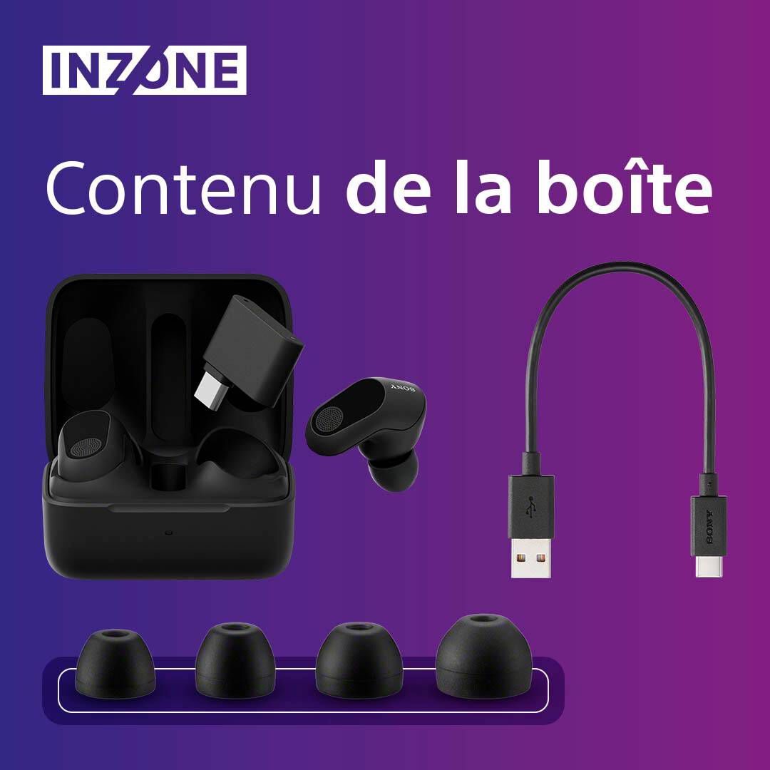 Ecouteurs sans fil BUDS Sony INZONE |  A r&eacute;duction de bruit | Noir